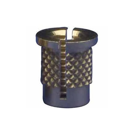 E-Z Lok Press Insert, 1/4"-20 Int Thrd Sz, 1/2 in L, Brass 260-4-RS